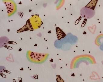 Happy Ice Cream Minky top Pads