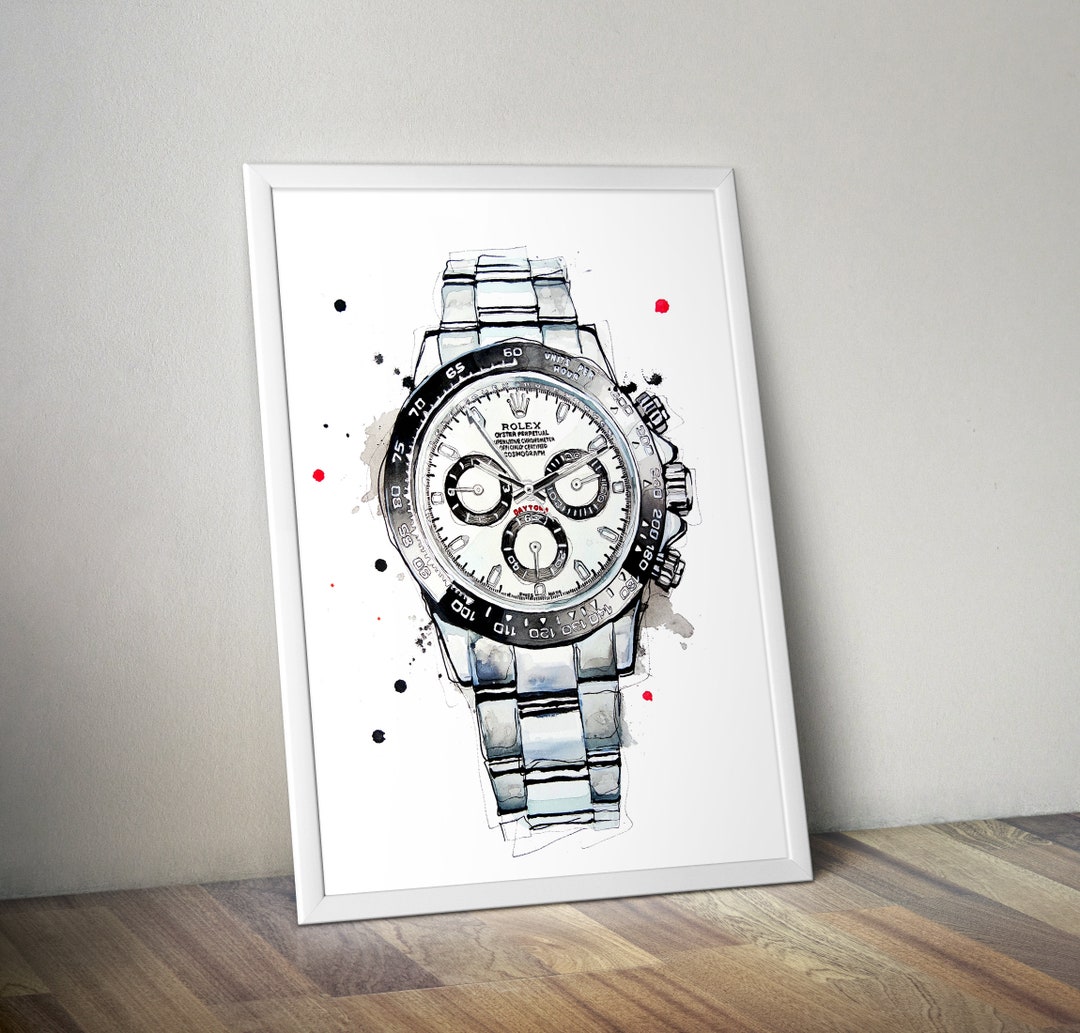 Rolex Daytona Watch Wall Art Print Etsy