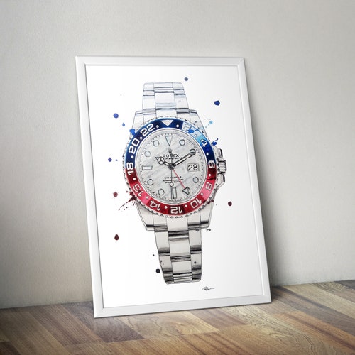 A3 Rolex Crown & Bezel Black Print Art Watch Art - Etsy