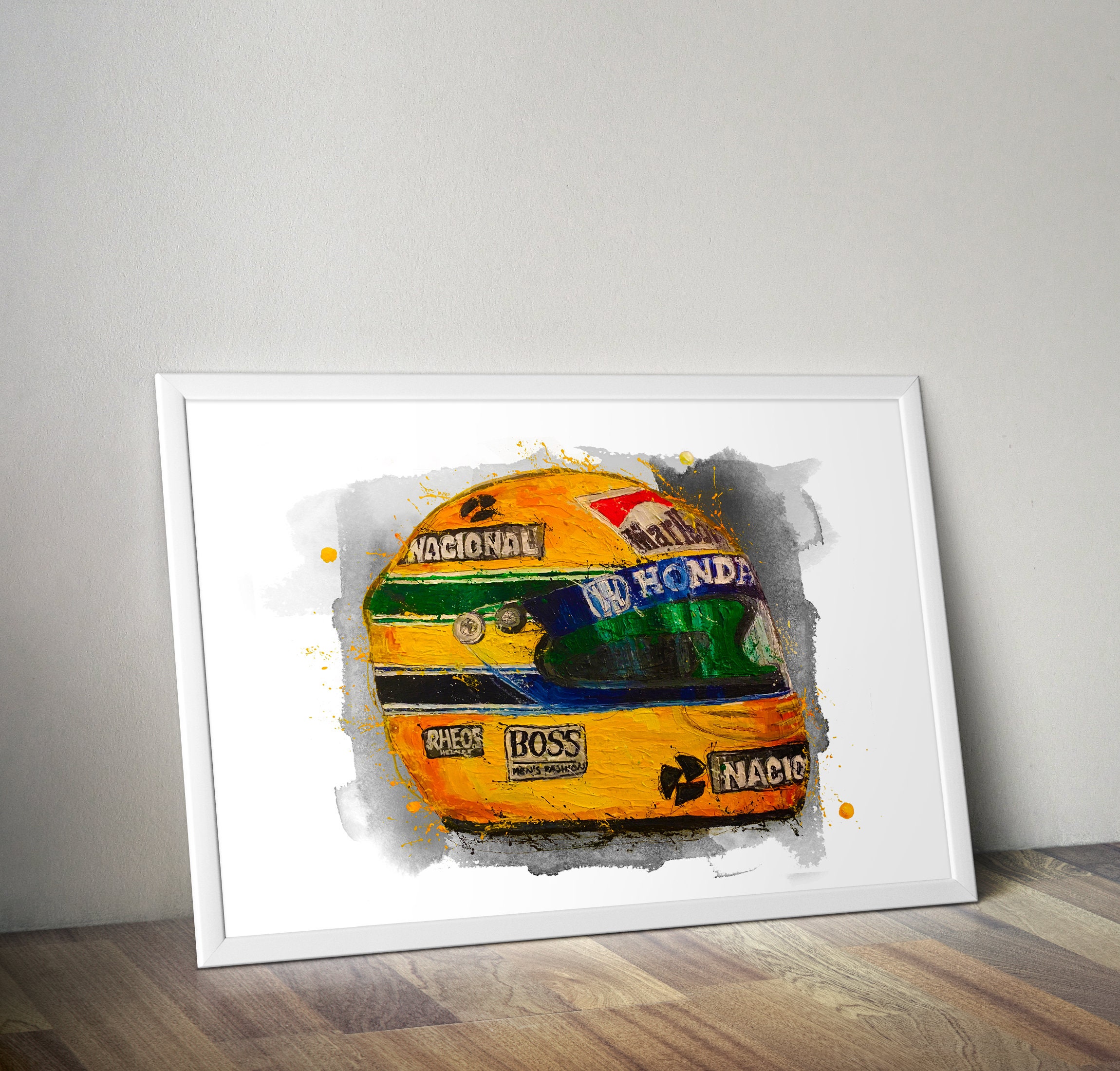 Ayrton Senna Crash Helmet