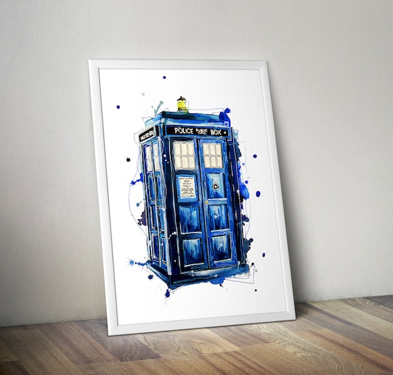 Doctor Who the Tardis Wall Art Print - Etsy