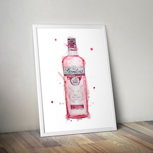 Gin Bottle Wall Art Print