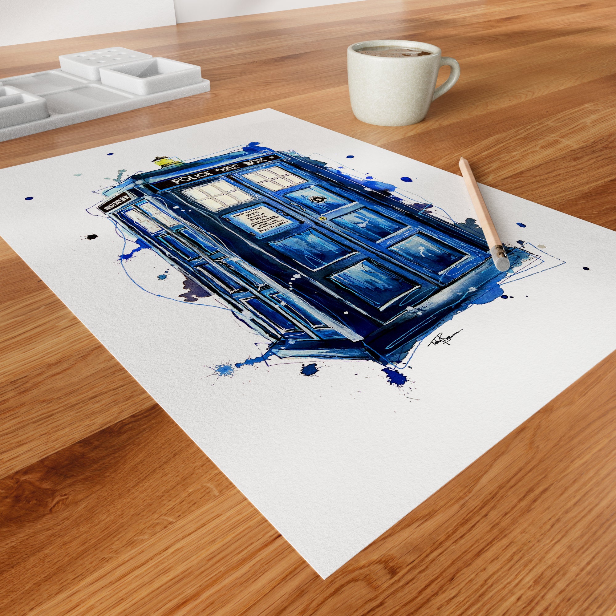 Doctor Who the Tardis Wall Art Print - Etsy