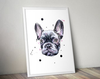 French Bulldog (Frenchie Dog) Wall Art Print