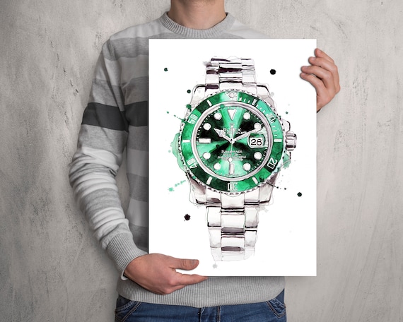 Rolex Submariner Hulk - Limited Edition print. Rolex Submariner