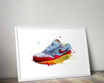 Nike Air Max Sneaker trainer Wall Art Print Etsy