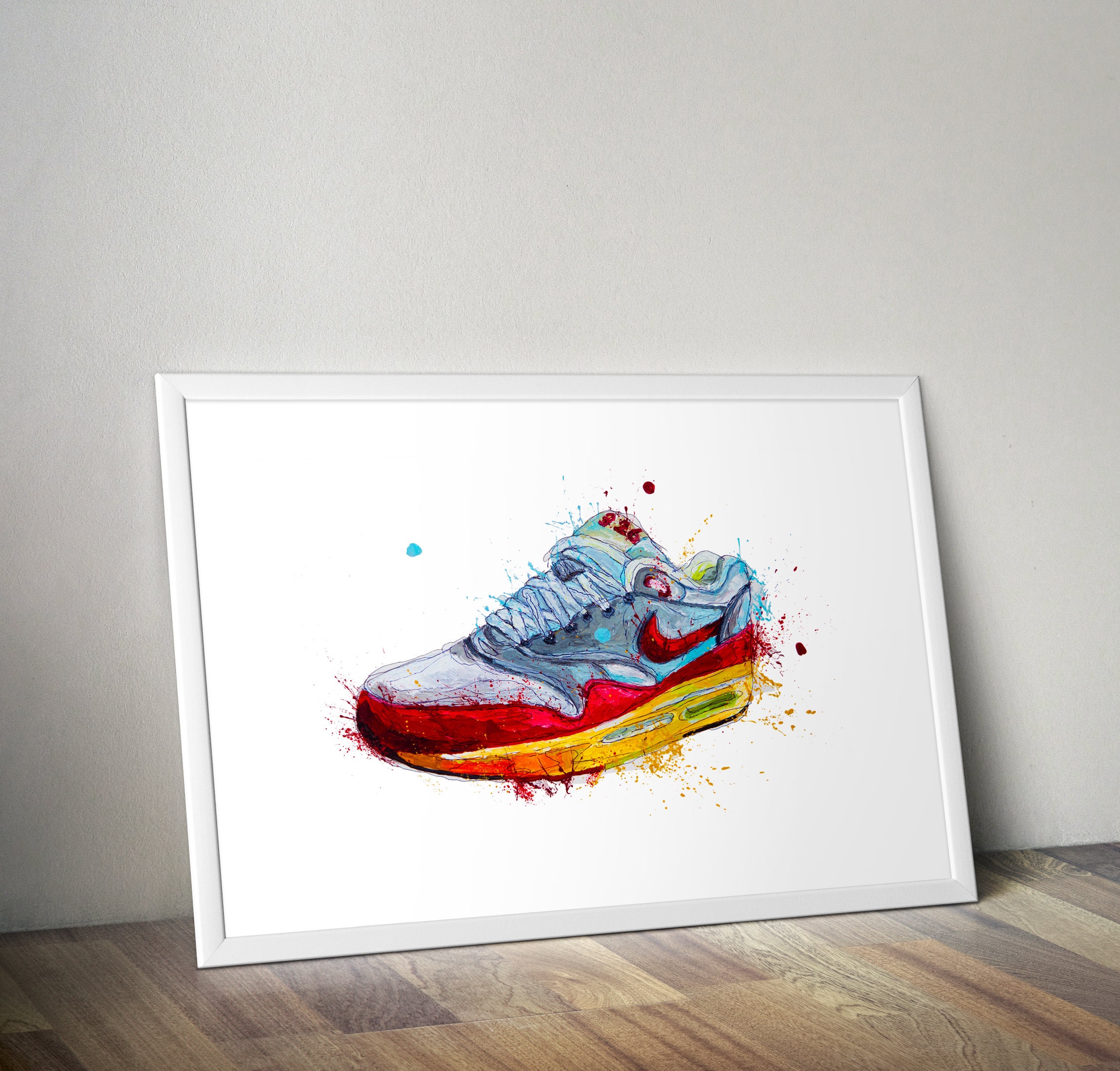 Nike Air Max Sneaker trainer Wall Art Print Etsy UK