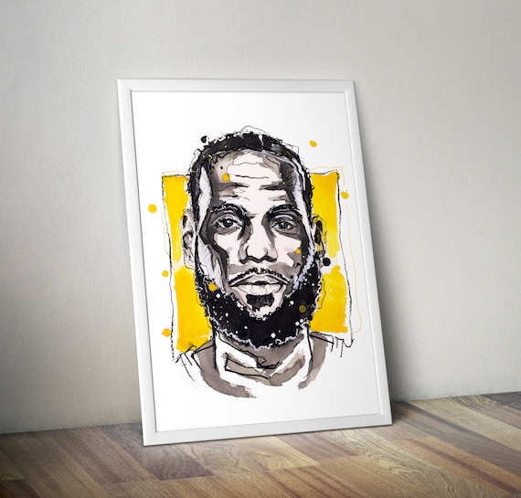 Lebron James Basketball Player NBA Wall Art Print Etsy