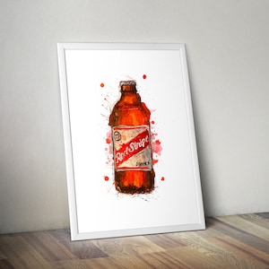 Red Stripe Jamaican Caribbean Beer Wall Art Print