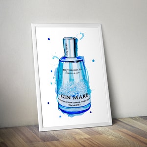 Gin Bottle Wall Art Print