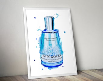 Gin Bottle Wall Art Print