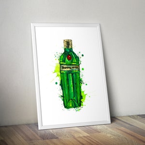 Gin Bottle Wall Art Print