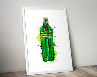 Gin Bottle Wall Art Print