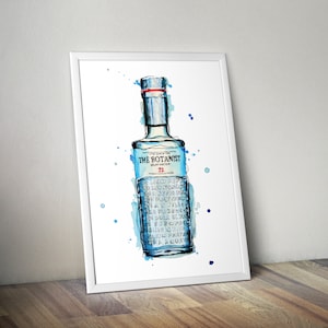 Gin Bottle Wall Art Print