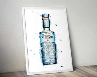 Gin Bottle Wall Art Print