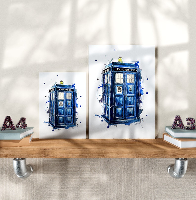Doctor Who the Tardis Wall Art Print - Etsy