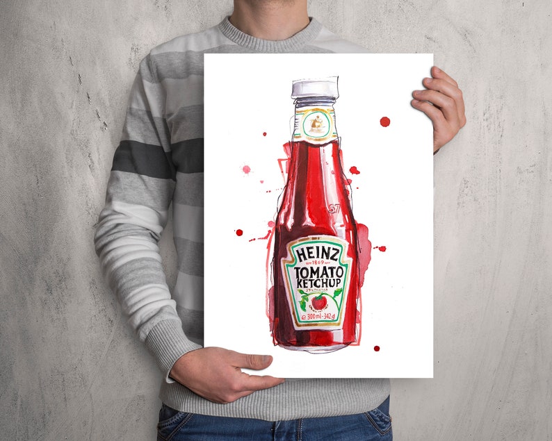 Heinz Tomato Ketchup Sauce Wall Art Print Etsy