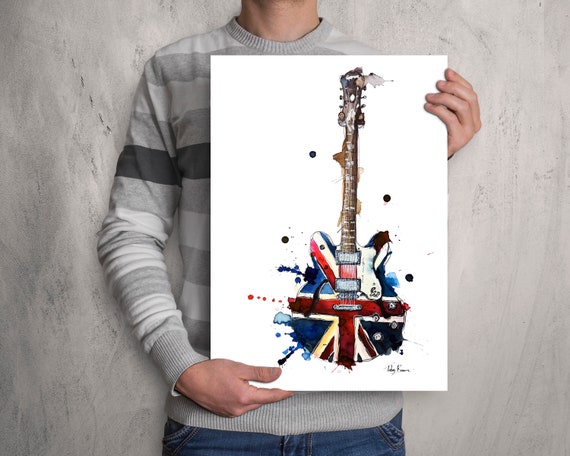 Noel Gallagher (oasis) Musical Guitar Wall Art Print - Etsy