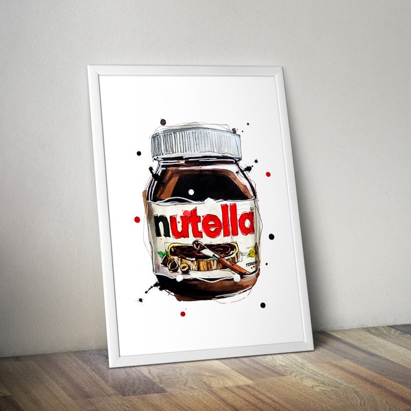 Impression d'art murale à tartiner au chocolat Nutella