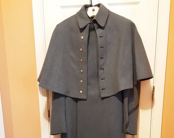 Military Uniforms, Virginia Military Institute ROTC Cadet  Uniform Jacket and Caped Overcoat, hat, Big Semper Trannie