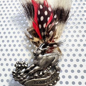 Traditional Konigssee Brooch Pin Hat Decor with Königssee Emblem