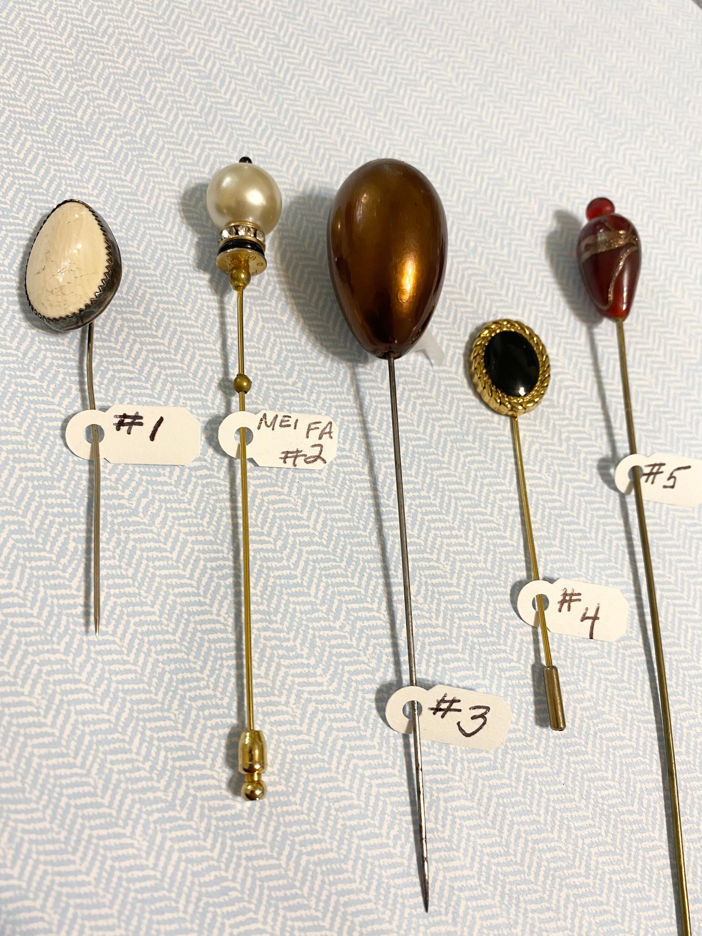 Hat Pins and Stick Pins Vintage Mei FA USA 1978 Sterling Etsy