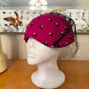 Mr. John Classic Hat, New York, Paris, Fuscia and Rhinestones, Feather