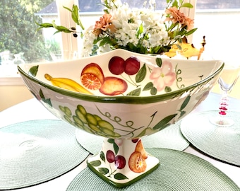 Centerpiece Fruits Salad Dessert Bowl, Extra Large Table Tops Unlimited Sorbet Vintage Square Bowl