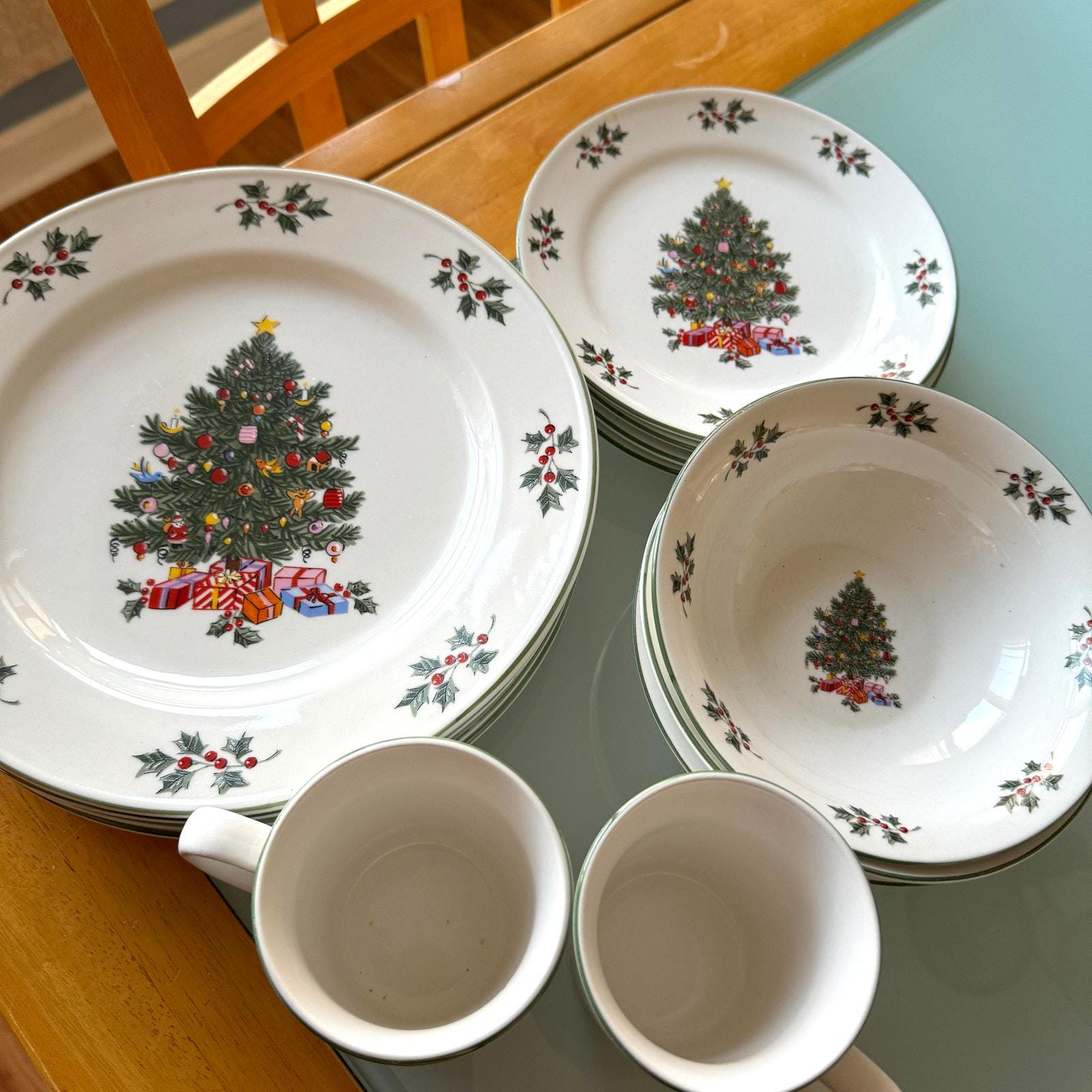 Buy Dinnerware Gibson Noel Morning Christmas Dishes (13 Piece Lot