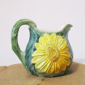 Sunflower Pitcher Italian Yellow Green (Helianthus ) Pitcher