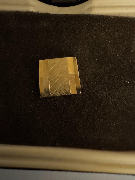 Swank Vintage Brushed Goldtone Tie Tack in Original Box