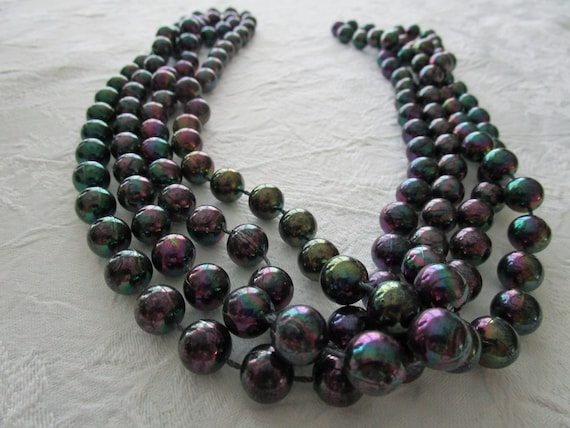 Necklace, Irridecent Beads, Flapper - image 1