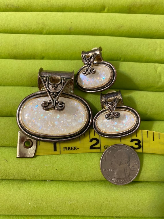 Brooch/Pendant and Earrings Set Vintage - image 9