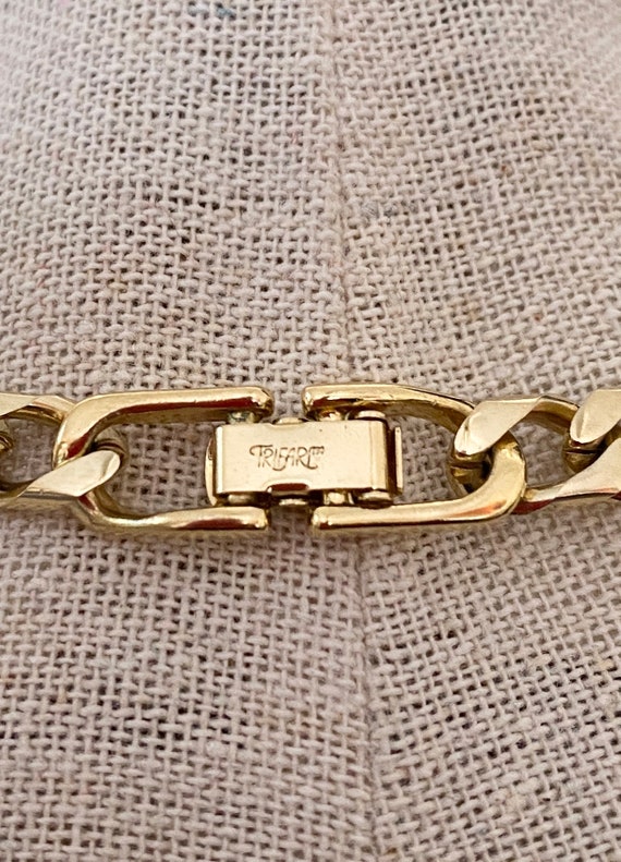 Trifari Goldtone Necklaces Double Chain Front - image 8