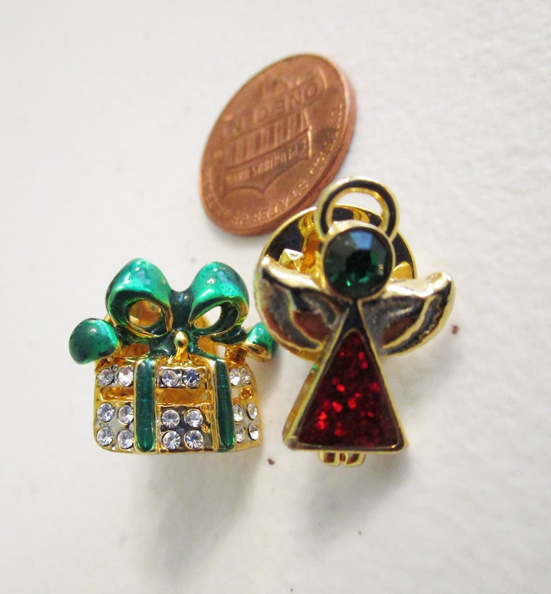 Christmas Gift of Rhinestones and an Angel Pin