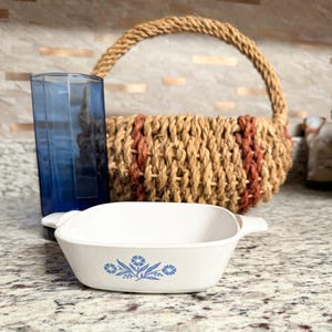Corning Ware Cornflower Blue Casserole Dish P-41-B, Mini with no lid, Halogram
