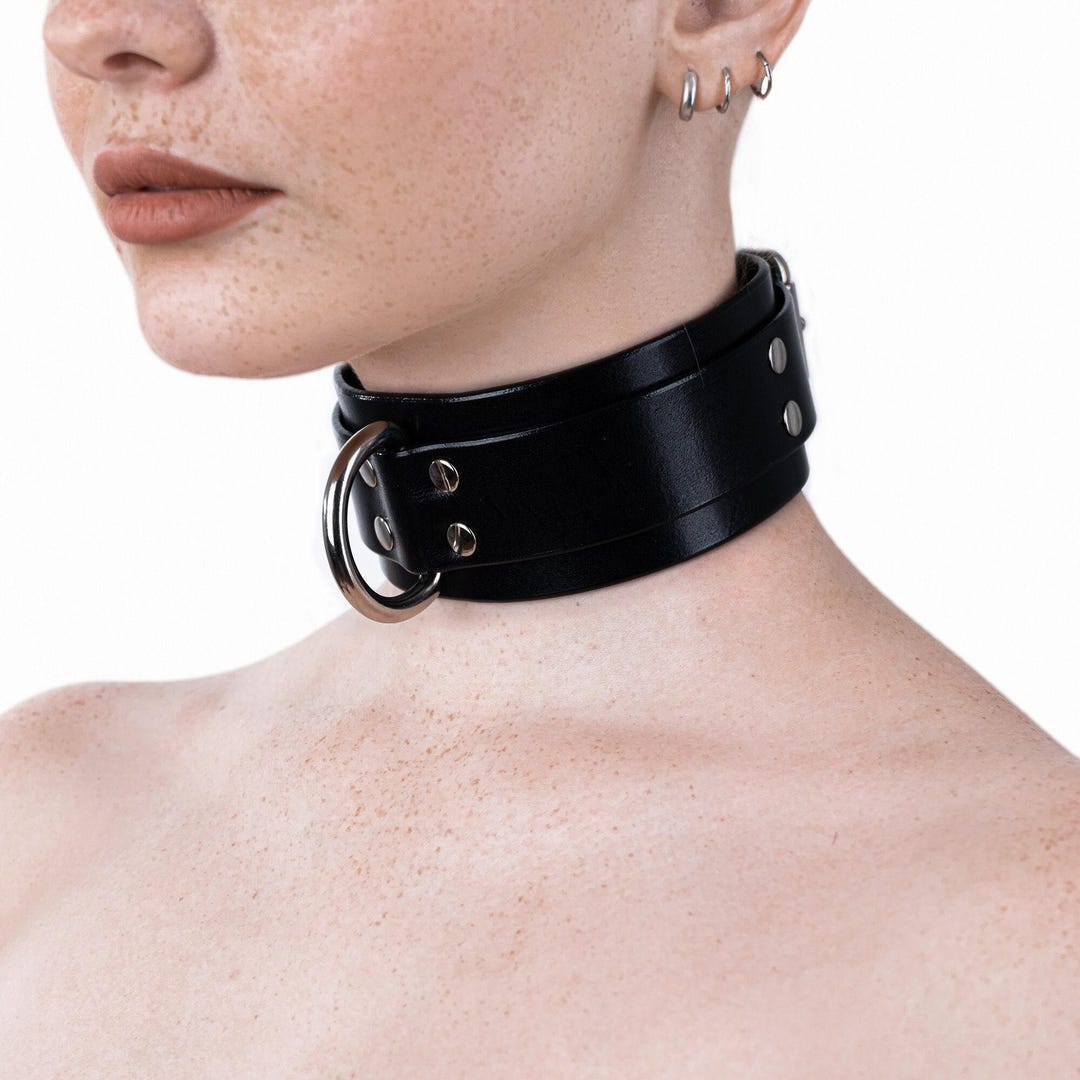 Leather Bondage Collar-Slave Or Sexy
