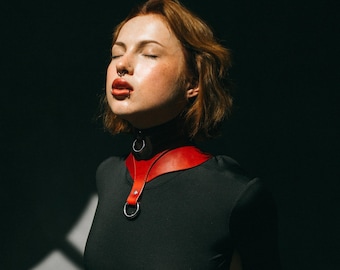 Handmade Leather Posture Collar, Wide Posture Collar, BDSM Collar, Slave Collar, Submissive Collar, Valentine's Day Gift for Women