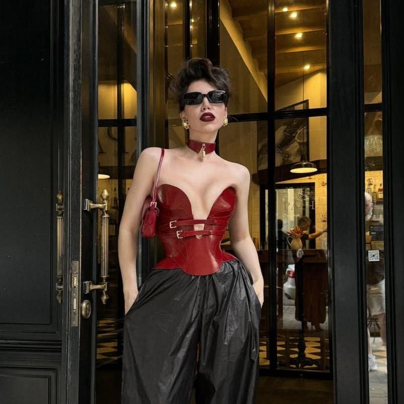 Red Bustier Dress - Etsy Canada