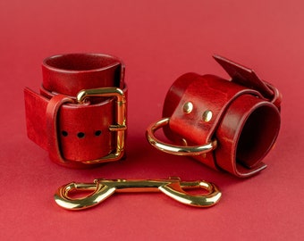 Magnus leather cuffs, leather wrist cuffs, leather cuffs restraints, leather cuffs restraints, wrist cuff ankle cuff
