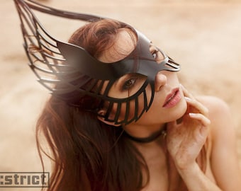 Leather wings mask