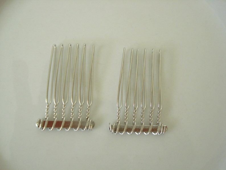 Silver Tone Small Wire Combs Hair Combs Metal Combs With 6 Etsy