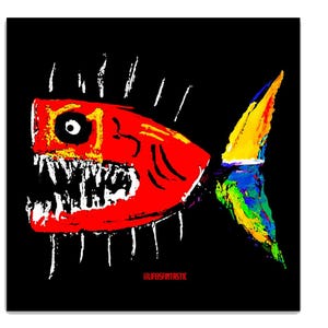Colorful Fish Sticker • Durable weather resistant UV vinyl for water bottles, laptops, car windows, or planners