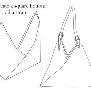 Tsuno Tie Bag PDF Sewing Pattern xxs xxl Azuma Bukuro Bento Bag Beginner Sewing Pattern Quick Sewing Project Reusable Gift Wra image 2