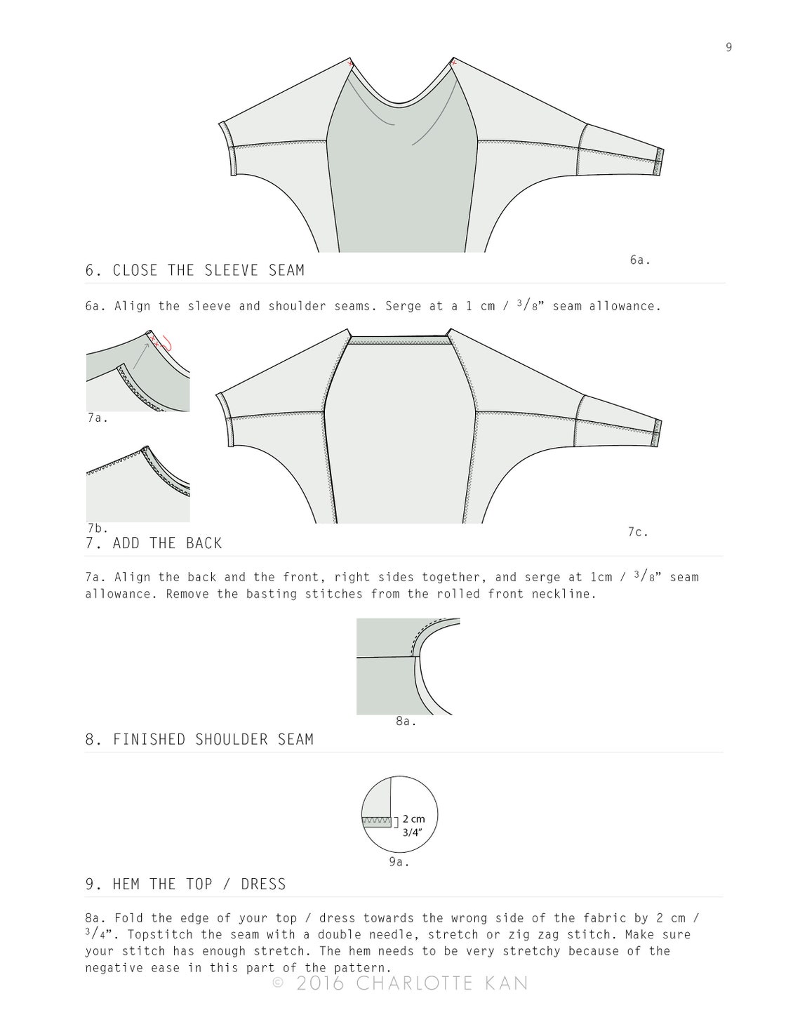 Batwing Dress / Top PDF Sewing Pattern for Women Womens Pdf Etsy