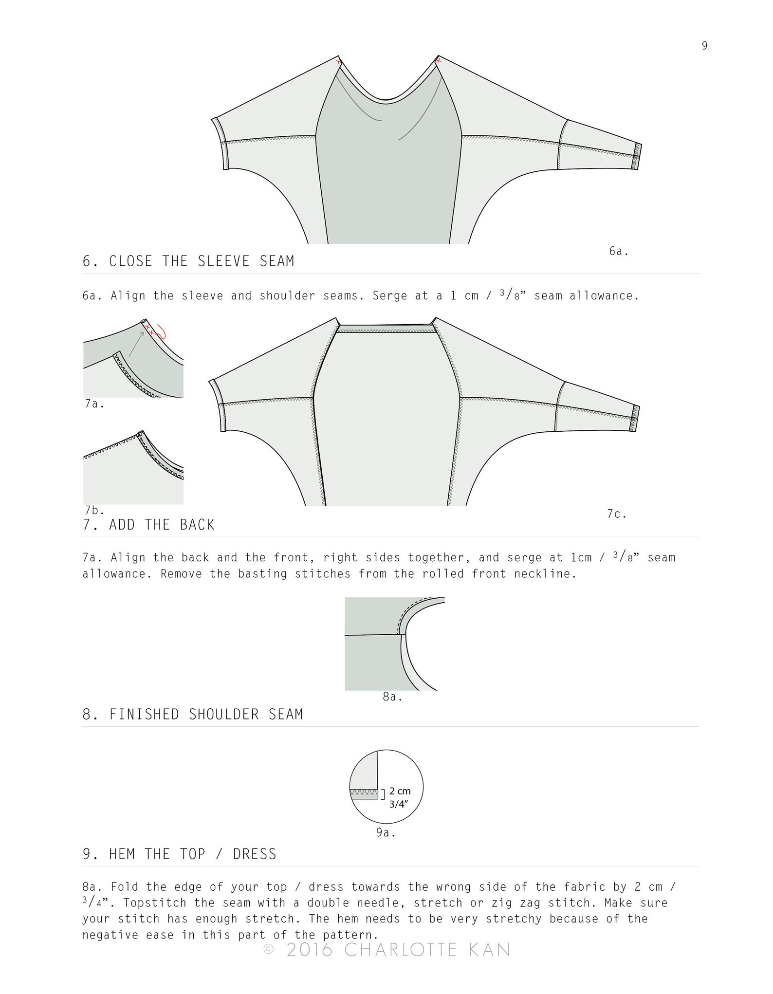 Batwing Dress / Top PDF Sewing Pattern for Women Womens Pdf Etsy
