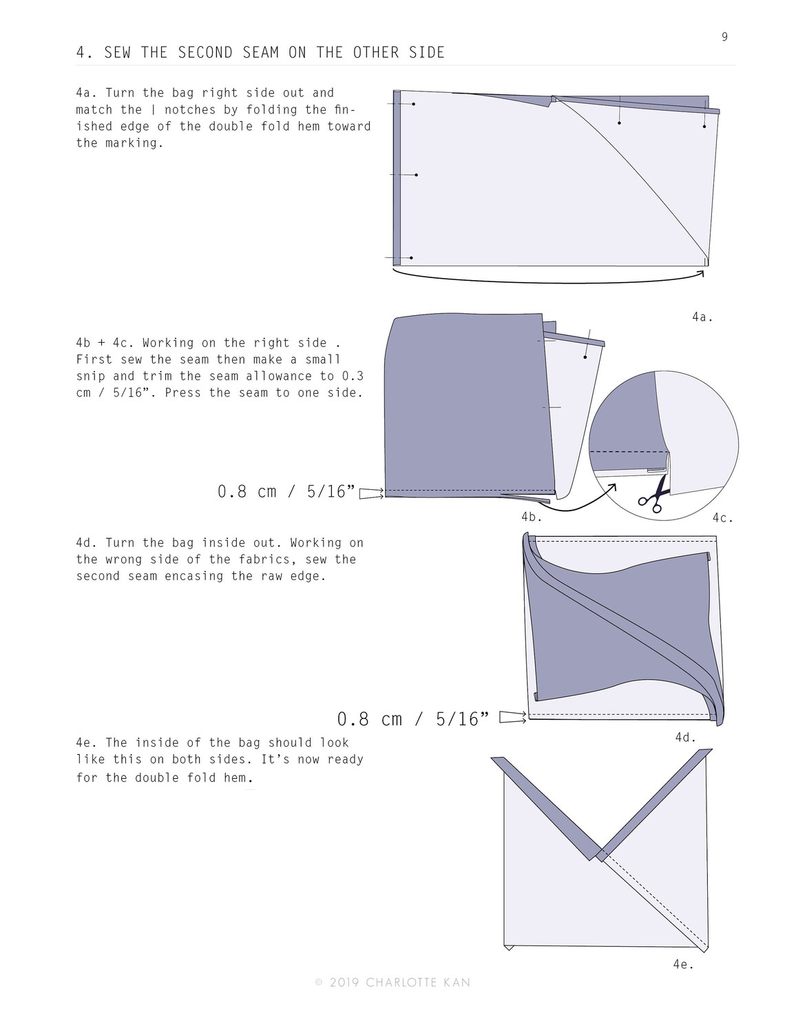Tsuno Tie Bag PDF Sewing Pattern Xxs Xxl Azuma Bukuro Etsy Australia