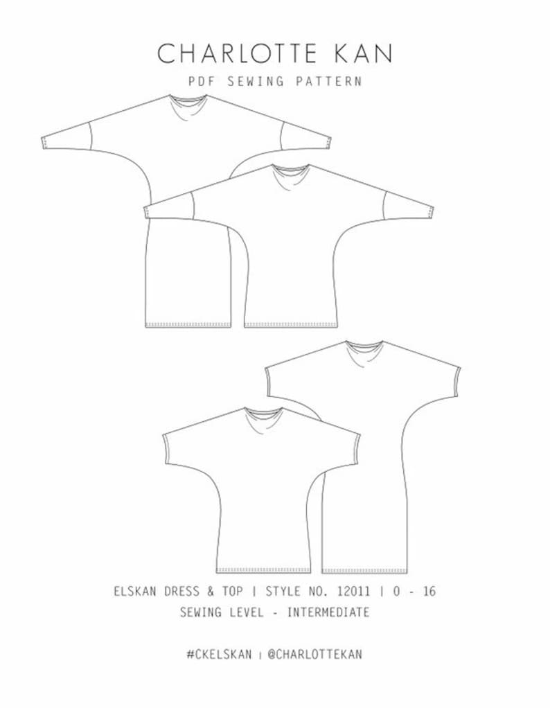 Batwing Dress / Top PDF Sewing Pattern for women womens pdf pattern dress pdf pattern draped knit dress pattern batwing pdf pattern zdjęcie 9