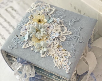 3D Hochzeitsfotoalbum / Handgefertigte Blumen und Spitze 3D Hochzeit Fotoalbum / Einzigartiges Hochzeitsalbum / Florales Erinnerungsbuch für das Hochzeitsgeschenk