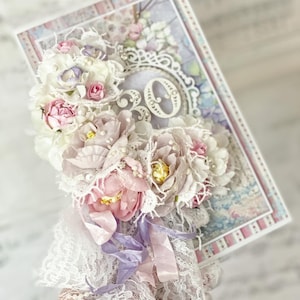 30e anniversaire Cartes de voeux 3D style minable, Fleurs, carte romantique pour ANNIVERSAIRE, anniversaire / Carte d'anniversaire personnalisée / 40e anniversaire